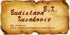 Budislava Kušaković vizit kartica